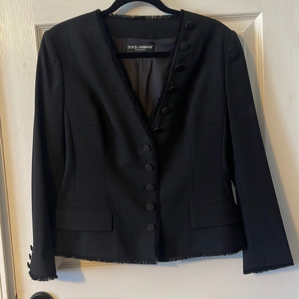 Dolce & Gabbana Women’s Blazer Jacket. Black 46